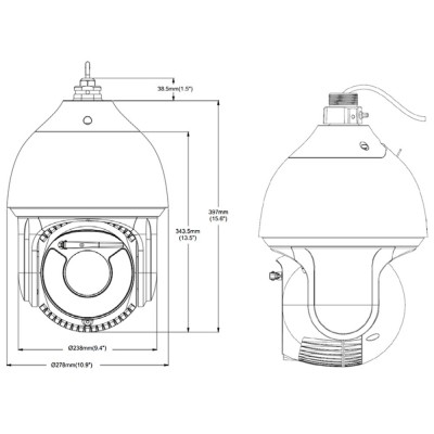 IP PTZ-відеокамера 8Mp TVT TD-8883IM2N (PE/WP/50M/AR50) f=5.3-256mm 50x